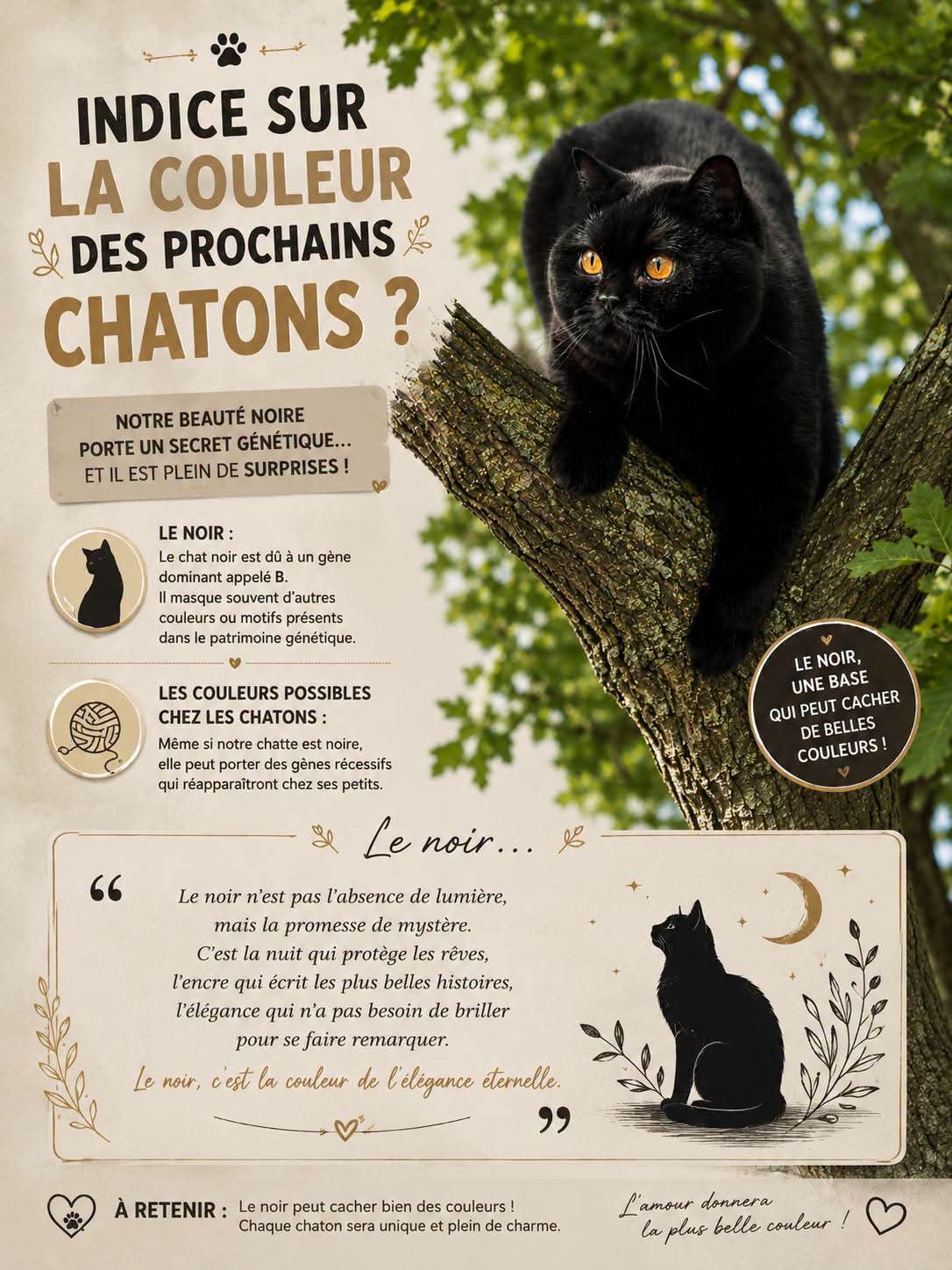 La couleur des prochains chatons…
